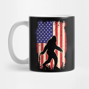 Vintage Bigfoot - USA Flag  4th of July Mug